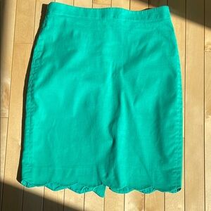 Jcrew scalloped hem Pencil Skirt